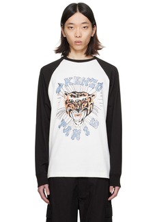 Kenzo Black & White Kenzo Paris Drawn Long Sleeve T-Shirt