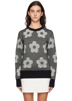 Kenzo Black & White Kenzo Paris Flower Spot Sweater
