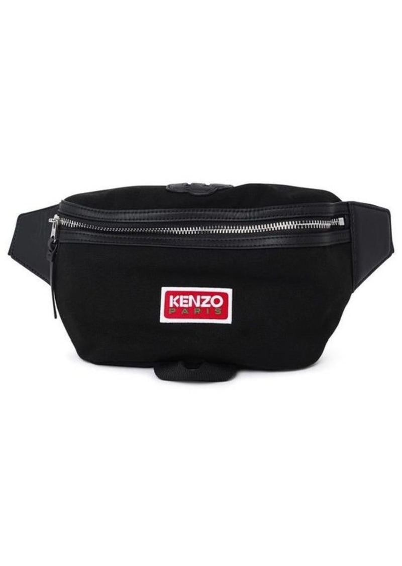 KENZO Black fabric waist bag