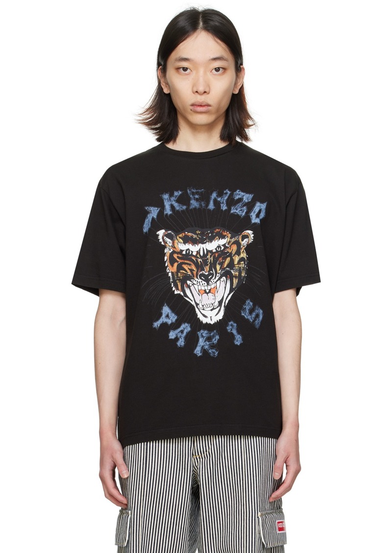 Kenzo Black Kenzo Paris Drawn T-Shirt