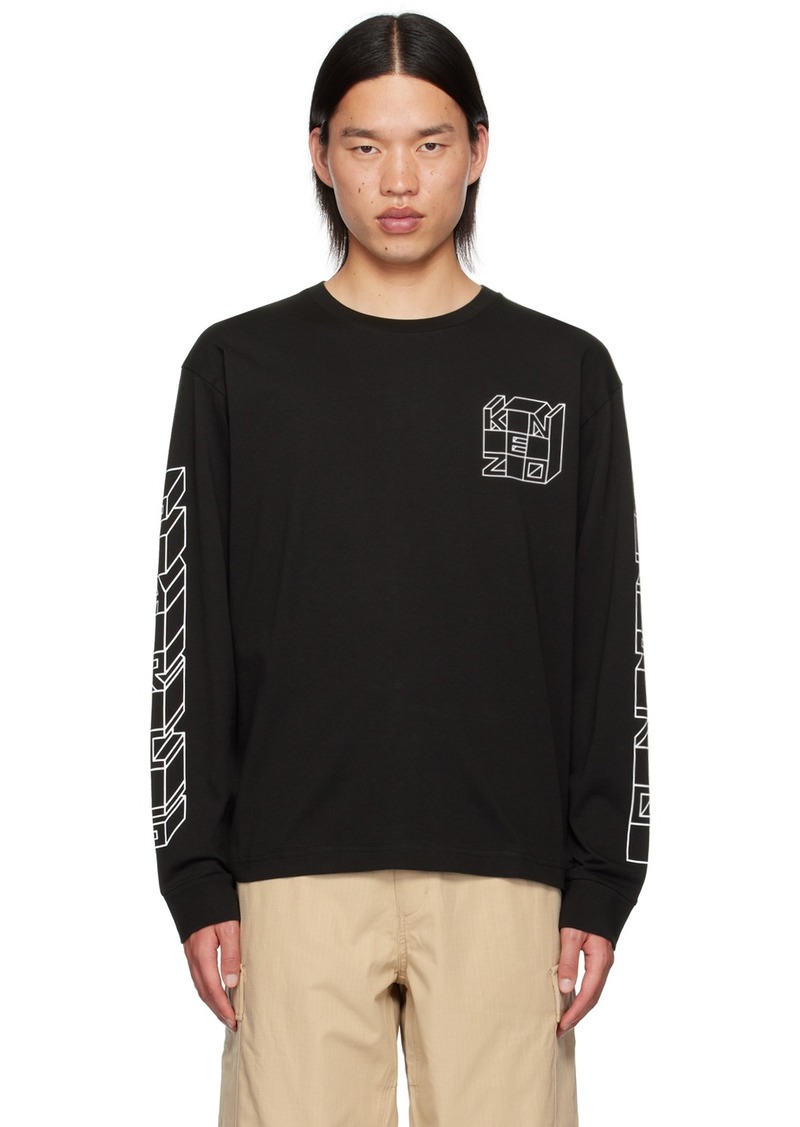 Kenzo Black Kenzo Paris Kube Classic Long Sleeve T-Shirt