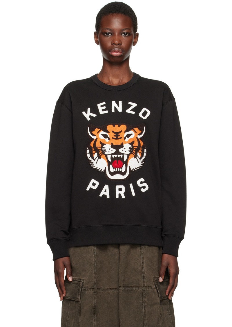 Kenzo Black Kenzo Paris Lucky Tiger Embroidered Sweatshirt