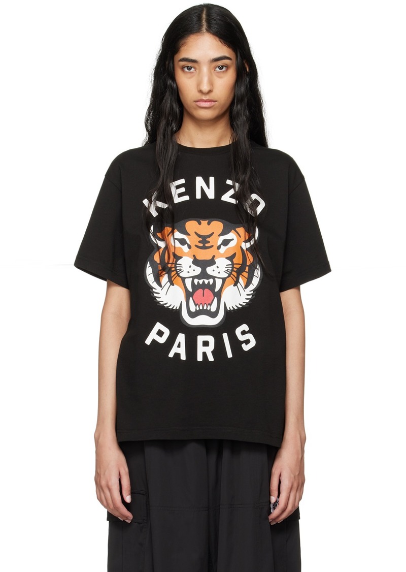 Kenzo Black Kenzo Paris Lucky Tiger Oversized T-Shirt