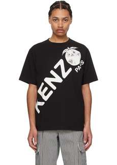 Kenzo Black Kenzo Paris Printed T-Shirt