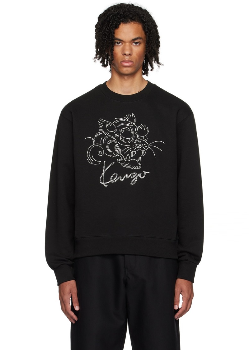 Kenzo Black Kenzo Paris Star Tiger Sweatshirt