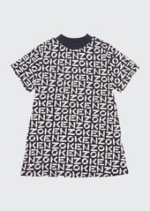 Kenzo Girl's Monogram Short-Sleeve Dress  Size 6-12