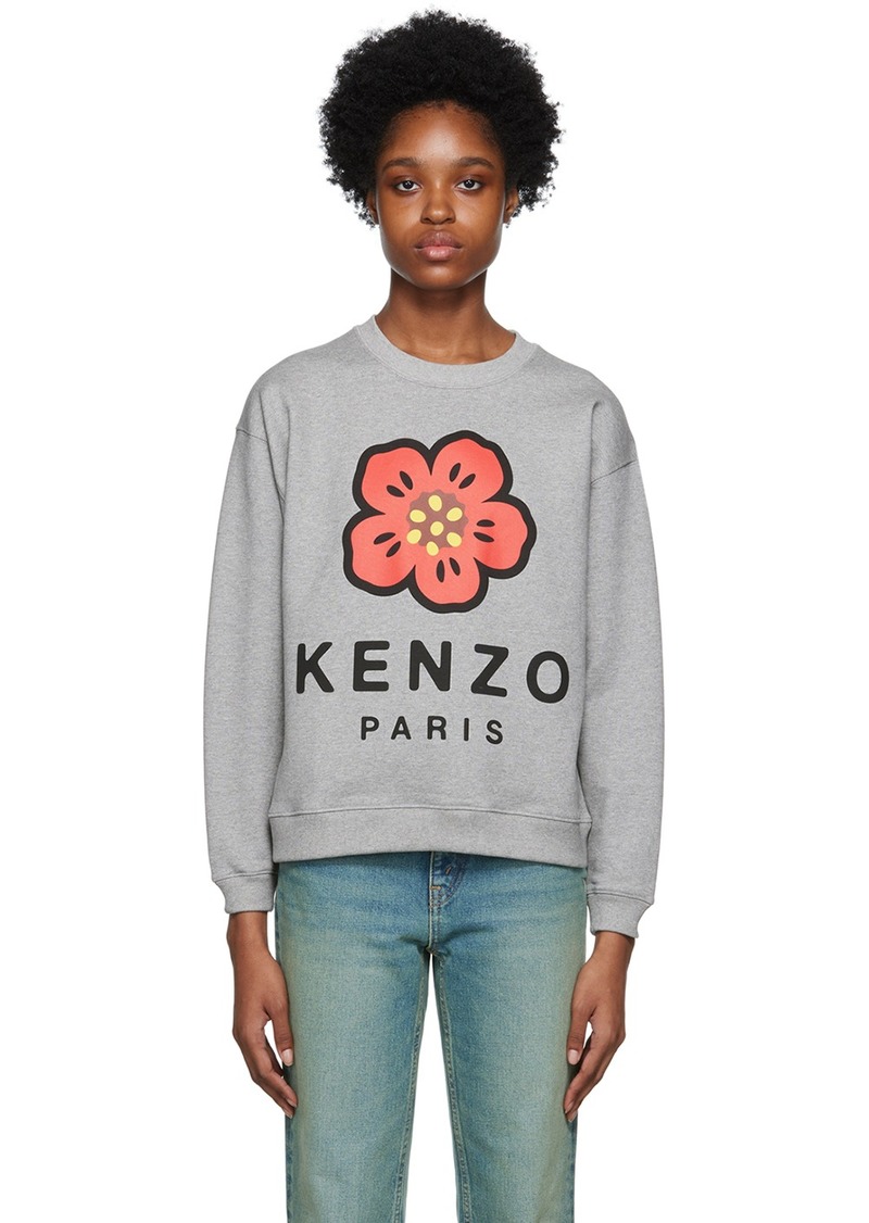 Kenzo Gray Kenzo Paris Boke Flower Sweatshirt