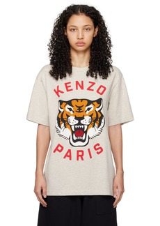 Kenzo Gray Kenzo Paris Lucky Tiger T-Shirt