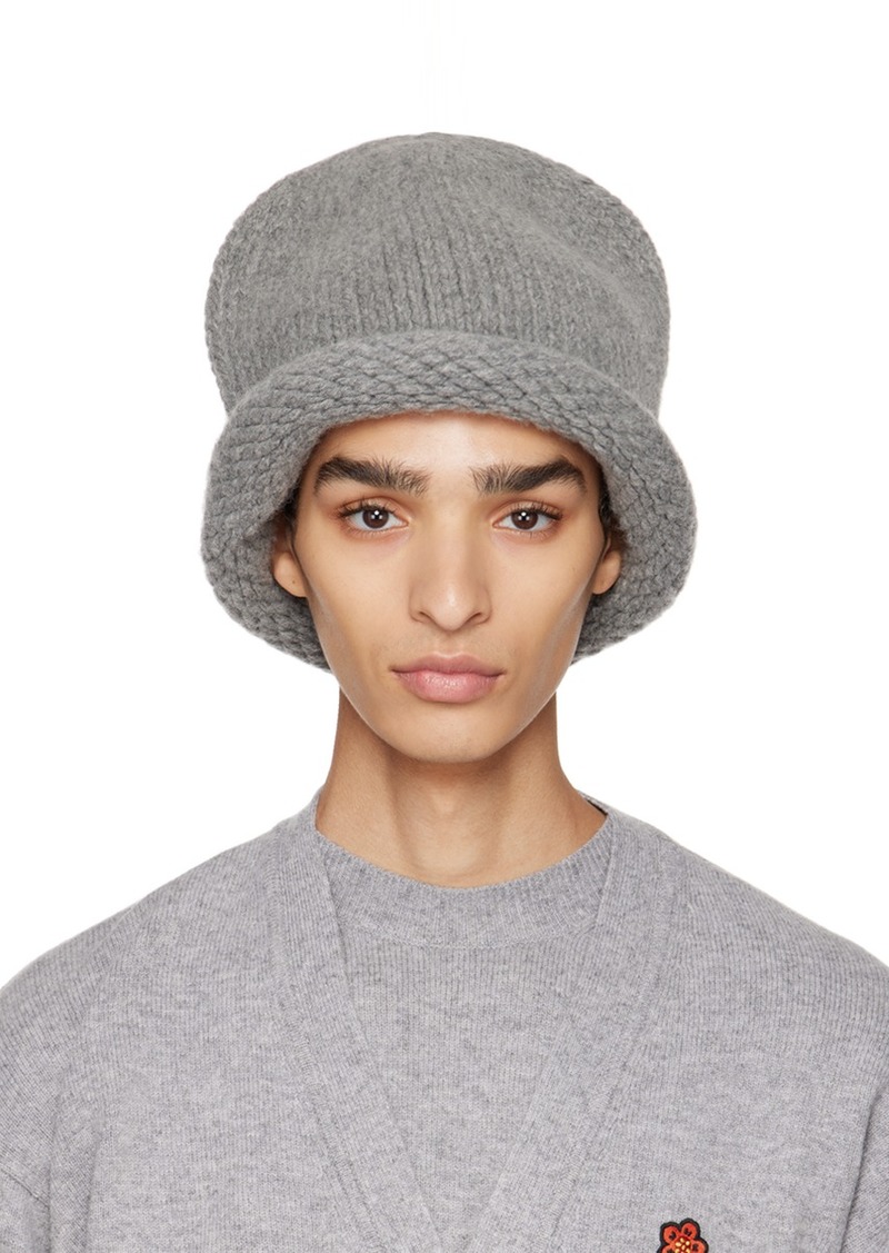 Kenzo Gray Wool Beanie