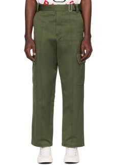 Kenzo Green Belted Cargo Pants