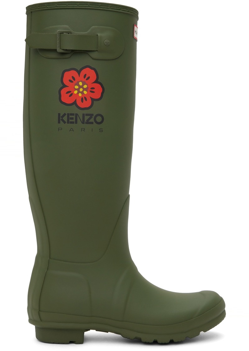 Kenzo Green Kenzo Paris Hunter Edition Wellington Boots