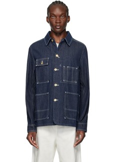 Kenzo Indigo Kenzo Paris Relaxed Workwear Denim Jacket