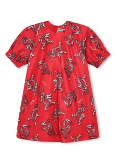 KENZO Kids' Allover Dragon Print Dress