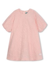 KENZO Kids' Floral Embroidered Cotton Shift Dress