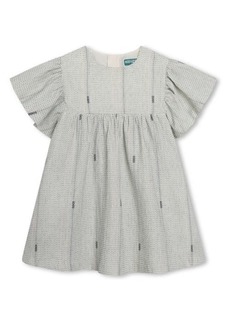 KENZO Kids' Flutter Sleeve Cotton Dress