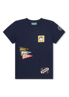 KENZO Kids' Retro Logo Cotton Graphic T-Shirt