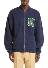 KENZO Men's Varsity Logo Patch Cotton Fleece Bomber Jacket