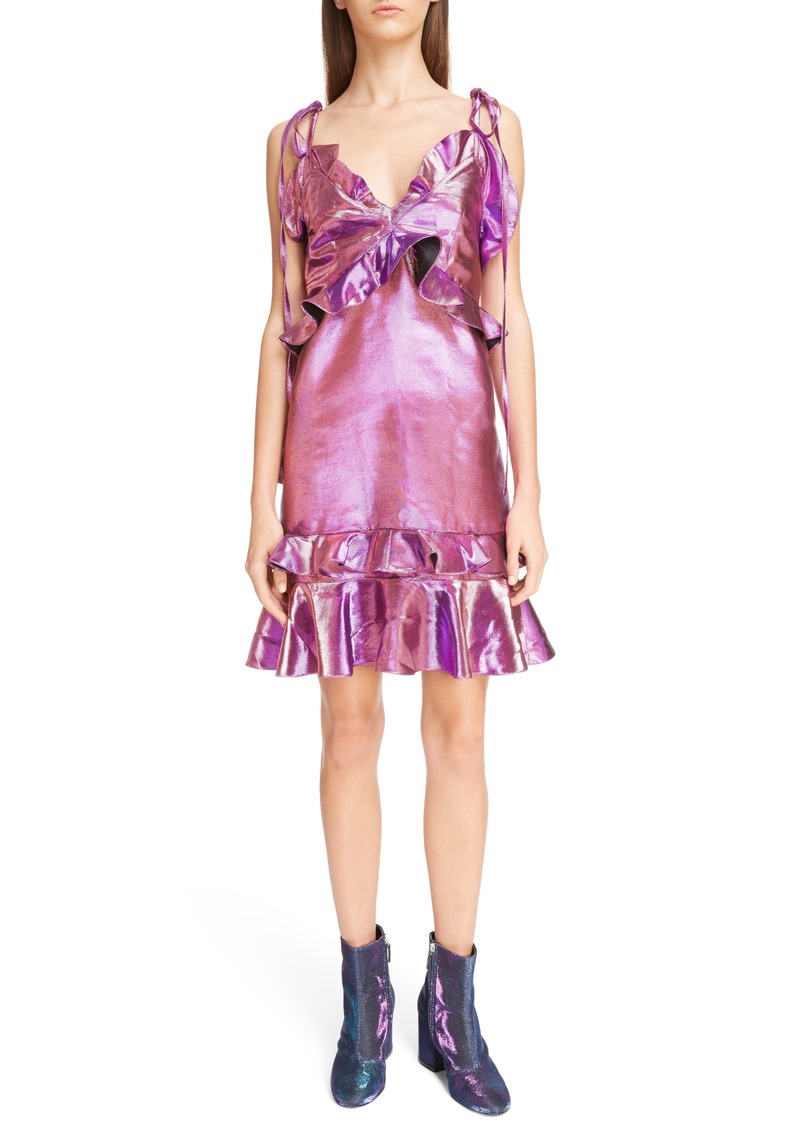 KENZO Metallic Ruffle Dress