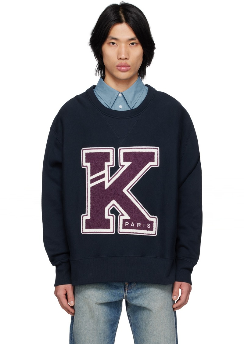 Kenzo Navy Kenzo Paris Varsity Sweatshirt