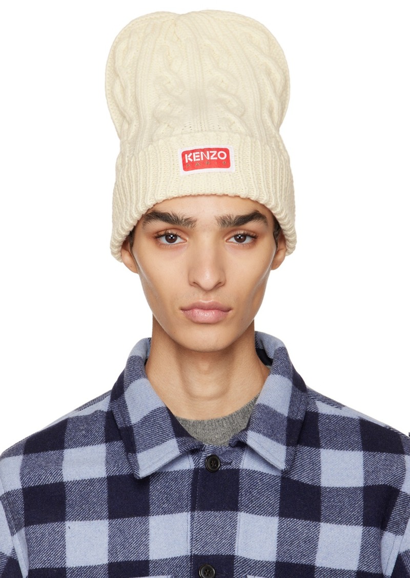 Kenzo Off-White Kenzo Paris Beanie