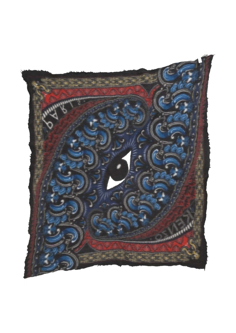 Kenzo Paisley Print Scarf in Multicolor Wool