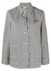 KENZO Striped cotton shirt jacket