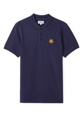 KENZO Tiger Crest Slim Fit Polo Shirt in Navy Blue at Nordstrom