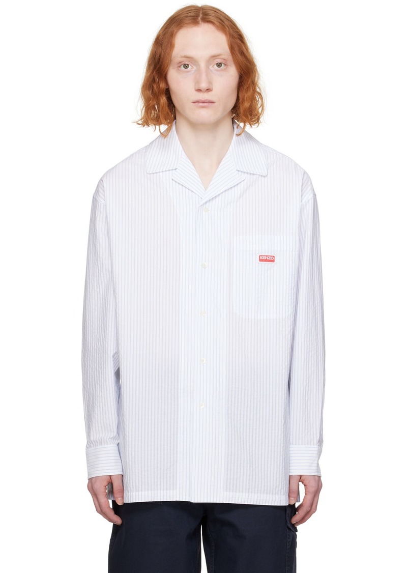 Kenzo White Kenzo Paris Crinkled Shirt