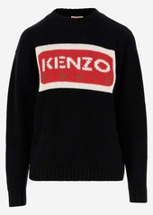 KENZO WOOL BLEND SWEATER WITH LOGO