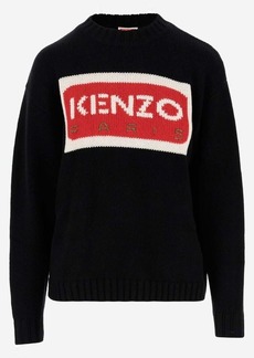 KENZO WOOL BLEND SWEATER WITH LOGO