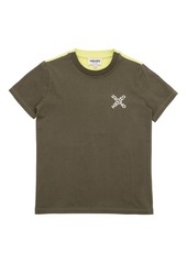 Kenzo Khaki & Yellow Logo T-Shirt