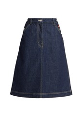 Kenzo Knee-Length Denim Skirt