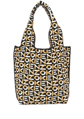 Kenzo knitted logo-pattern tote bag