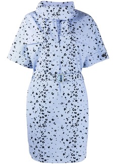 Kenzo leopard-print belted shirt dress