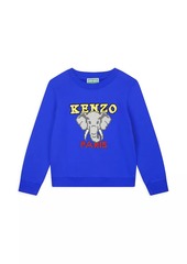 Kenzo Little Boy's & Boy's Digital Logo Crewneck Sweatshirt