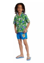 Kenzo Little Boy's & Boy's Floral Cotton Short-Sleeve Shirt