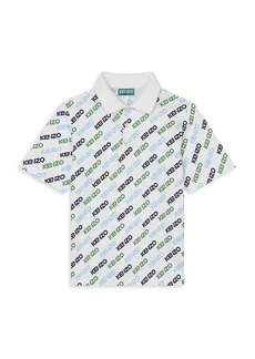 Kenzo Little Boy's & Boy's Logo Print Jersey Polo Shirt