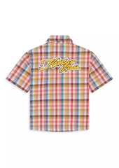 Kenzo Little Boy's & Boy's Plaid Short-Sleeve Shirt