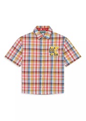 Kenzo Little Boy's & Boy's Plaid Short-Sleeve Shirt