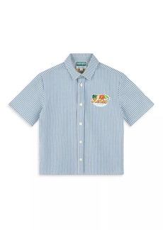 Kenzo Little Boy's & Boy's Striped Short-Sleeve Shirt