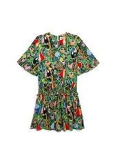 Kenzo Little Girl&#8217;s & Girl&#8217;s Tropical Shirred Fit and Flare Dress