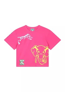 Kenzo Little Girl's & Girl's Digital Logo T-Shirt
