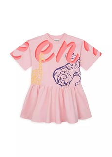 Kenzo Little Girl's & Girl's Fleece Logo Dress