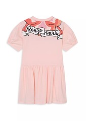 Kenzo Little Girl's & Girl's Flower Puff-Sleeve T-Shirt Dress