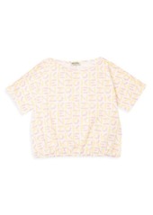 Kenzo Little Girl's & Girl's Monogram Crop T Shirt