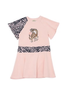 Kenzo Little Girl's & Girl's Tiger Logo Animal Printed Dress