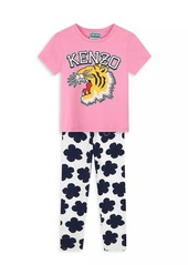 Kenzo Little Girl's & Girl's Tiger Logo T-Shirt