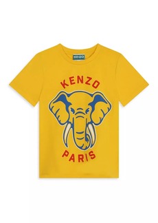 Kenzo Little Kid's & Kid's Logo Elephant T-Shirt