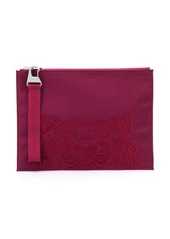 Kenzo logo-embroidered clutch bag