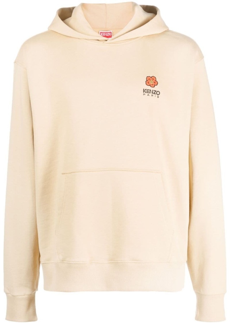 Kenzo logo-embroidered cotton hoodie